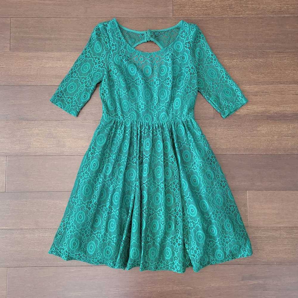 Plenty by Tracy Reese Estella Green Lace Fit & Fl… - image 12