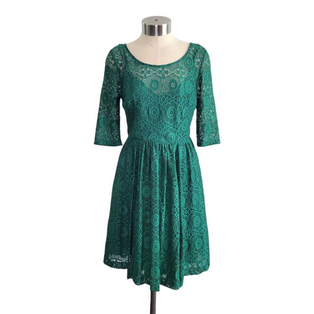 Plenty by Tracy Reese Estella Green Lace Fit & Fl… - image 2