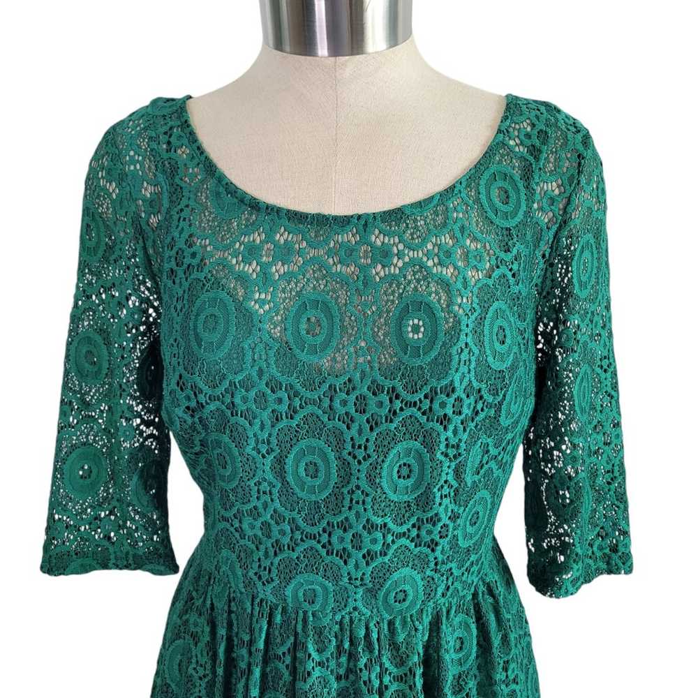 Plenty by Tracy Reese Estella Green Lace Fit & Fl… - image 3