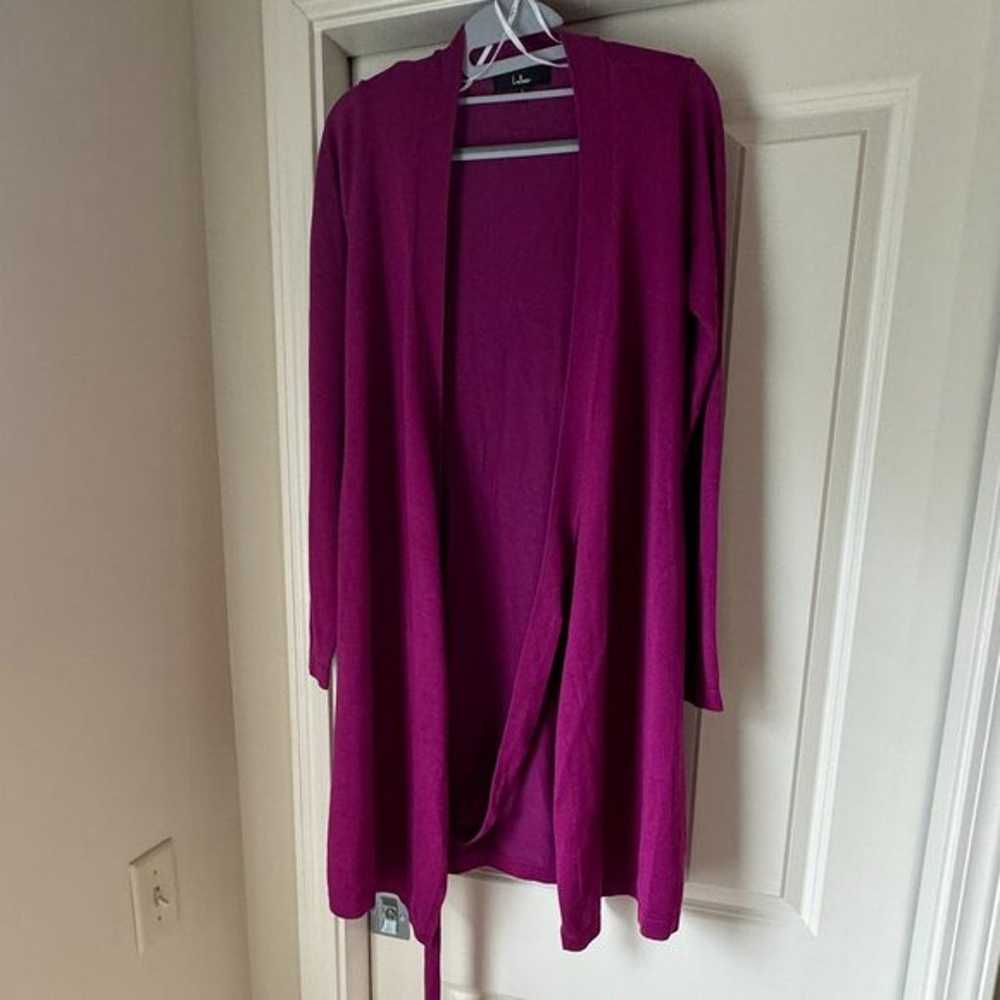 Lulus Literary Lover Magenta Wrap Sweater Dress - image 6