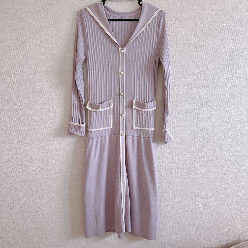 Chesty sailor knit one-piece dress. - image 6