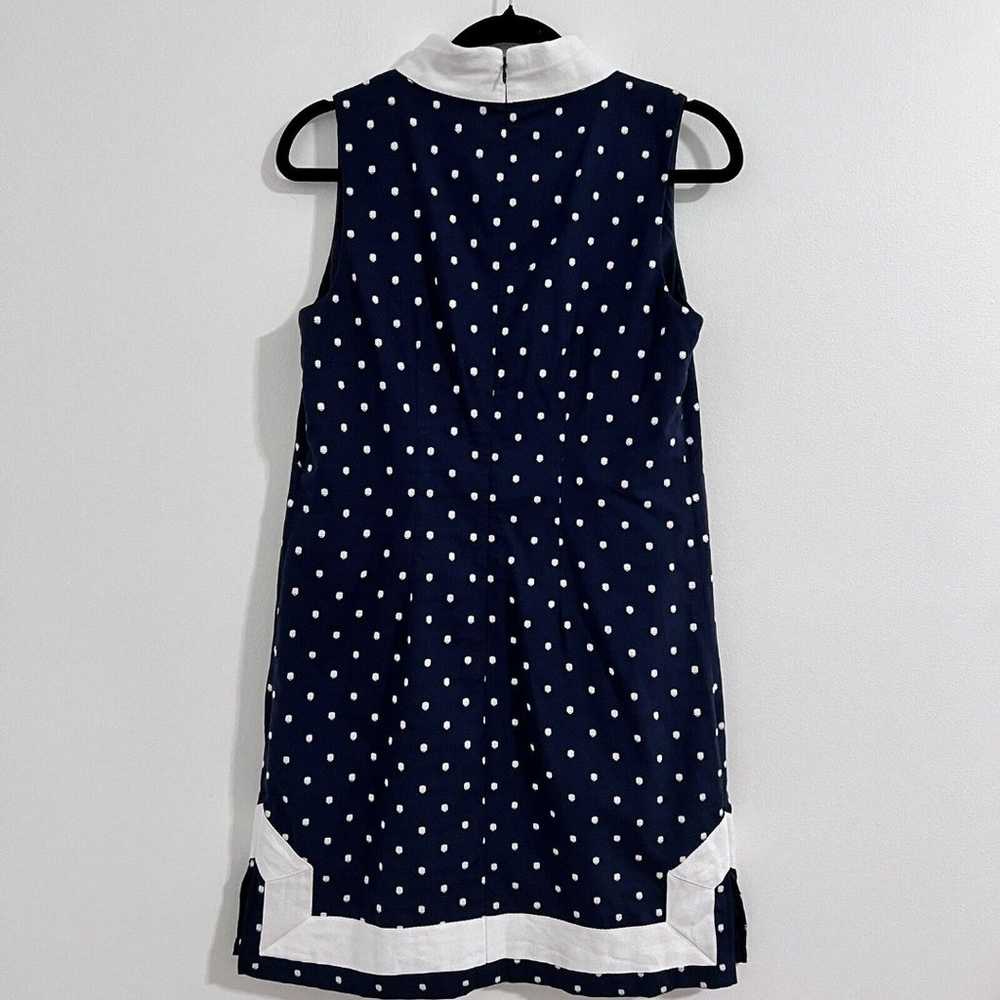 Eliza J Navy Blue Polka Dot Sheath Dress Size 6 N… - image 3