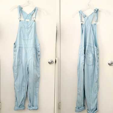 AMERICAN EAGLE AE Denim Tomgirl Overall Stripe Li… - image 1