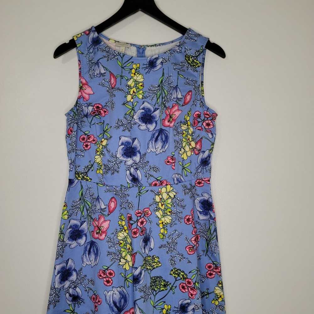 Talbots Floral Sleeveless Fit & Flare Dress Women… - image 3