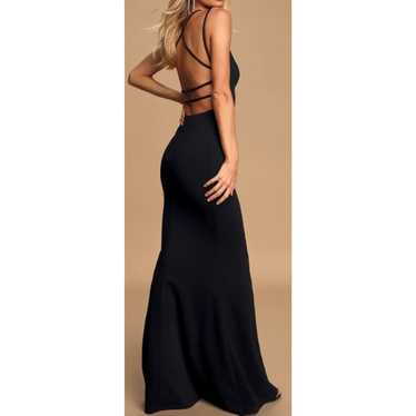 LULU'S S All this Allure Black Strappy Backless M… - image 1