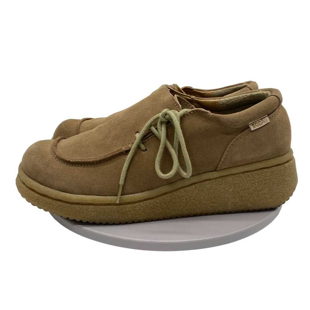 Scotch & Soda SODA Y2K Tan Suede Leather Round to… - image 2