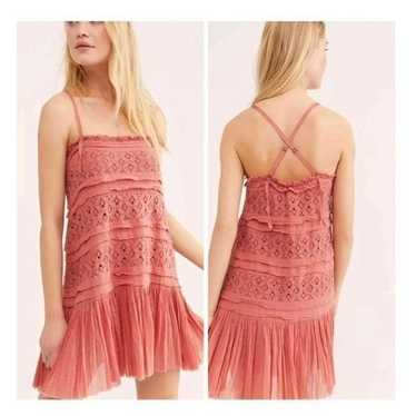 New Free People Shailee crochet  mini dress