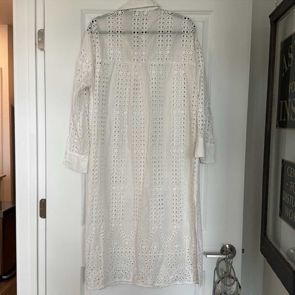 Zara Openwork Embroidery Shirt Dress - image 12