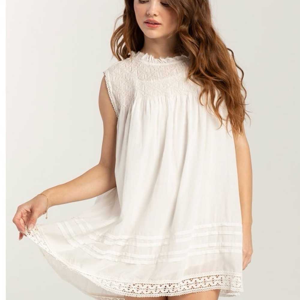 Free people shea smocked mini dress small - image 1