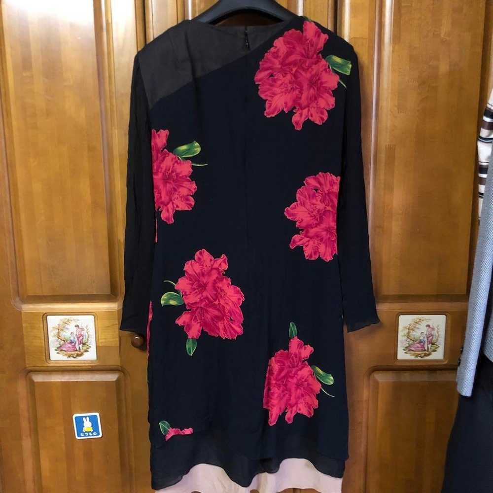 AKRIS Floral Print Long Sleeve Dress - image 6