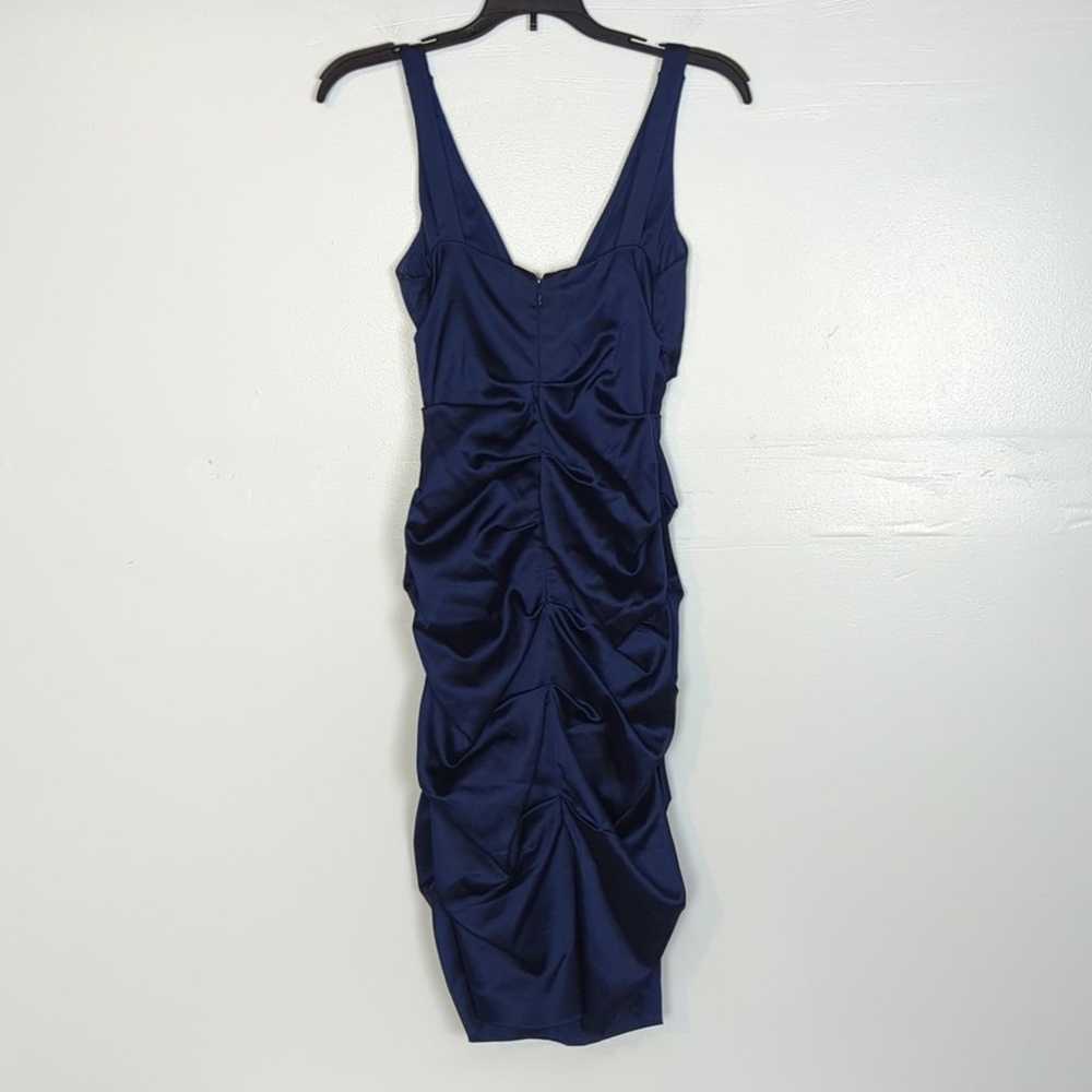 Xscape Satin Ruched Bodycon Dress - image 2