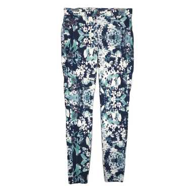 Other HUE Women's M Blue White Floral Bouquet Jeg… - image 1