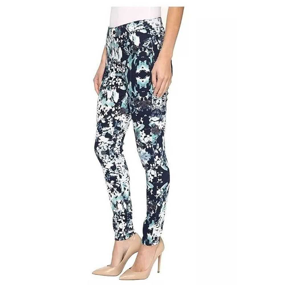 Other HUE Women's M Blue White Floral Bouquet Jeg… - image 2