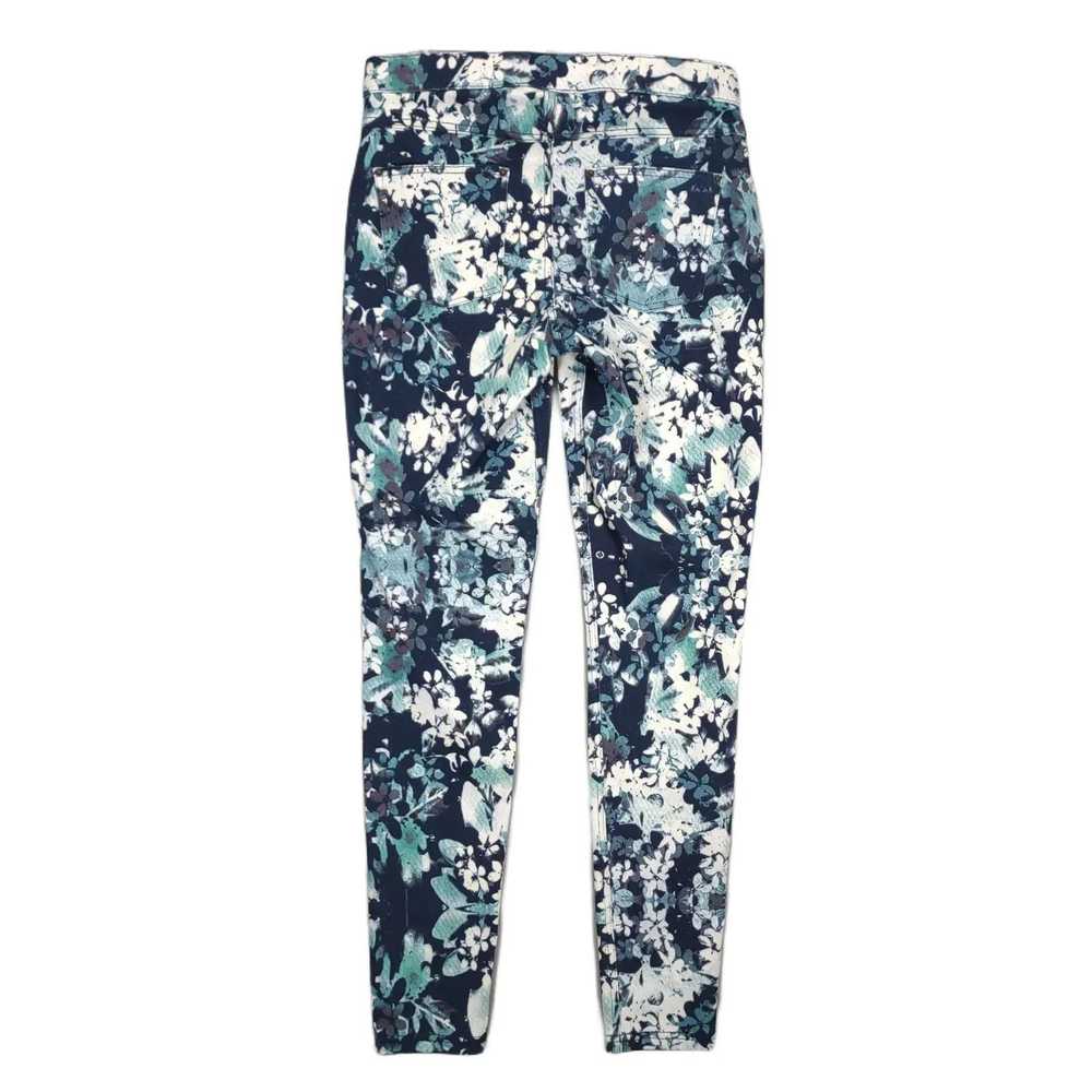 Other HUE Women's M Blue White Floral Bouquet Jeg… - image 3