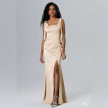 AW Bridal Natalie Dress in Champagne Size 8 - image 1