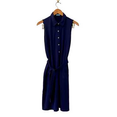 J. McLaughlin Women's Navy Blue Jersey Shirtdress,