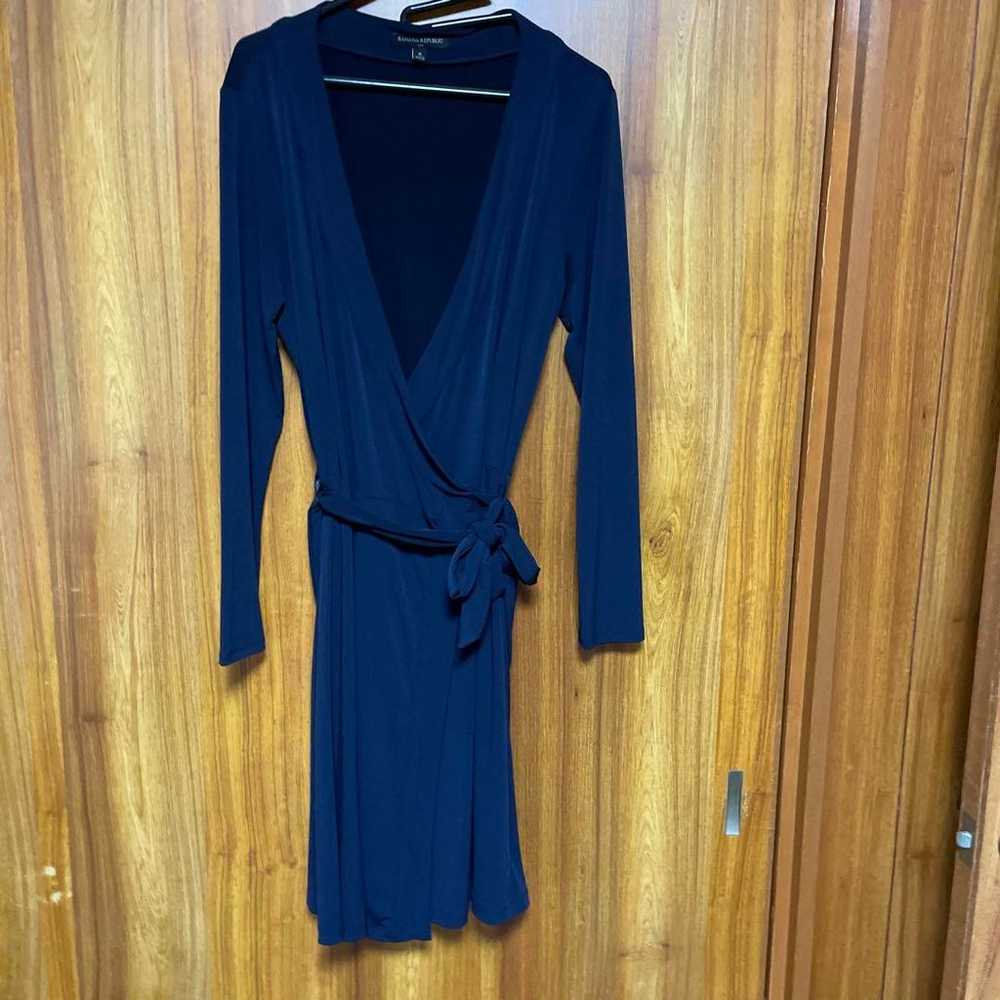 BANANA REPUBLIC Navy Wrap Dress Size M - image 1