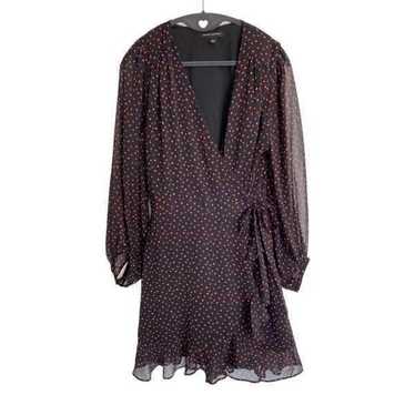 Banana Republic Ruffled Wrap Dress Multicolor Hea… - image 1