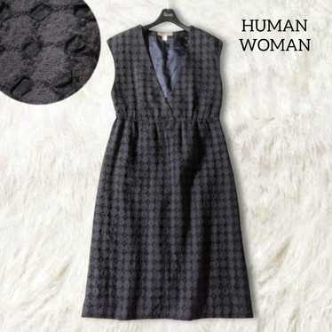 Human Woman wool one-piece dress, 2 sleeveless, c… - image 1