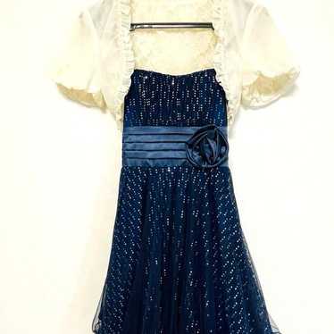 【POWDER SUGAR】Navy Bag Ribbon Party Dress - image 1