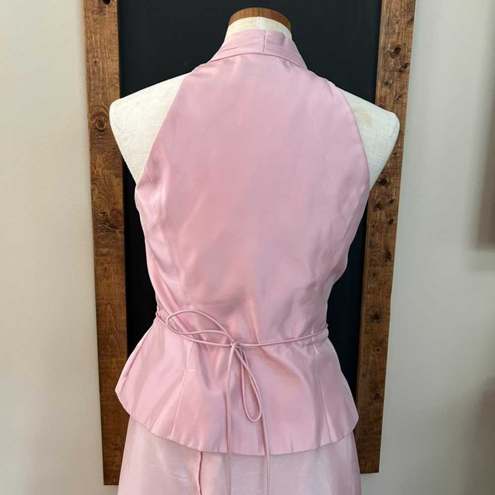 Vintage Bill Levkoff Two Piece Pink Halter Maxi D… - image 10