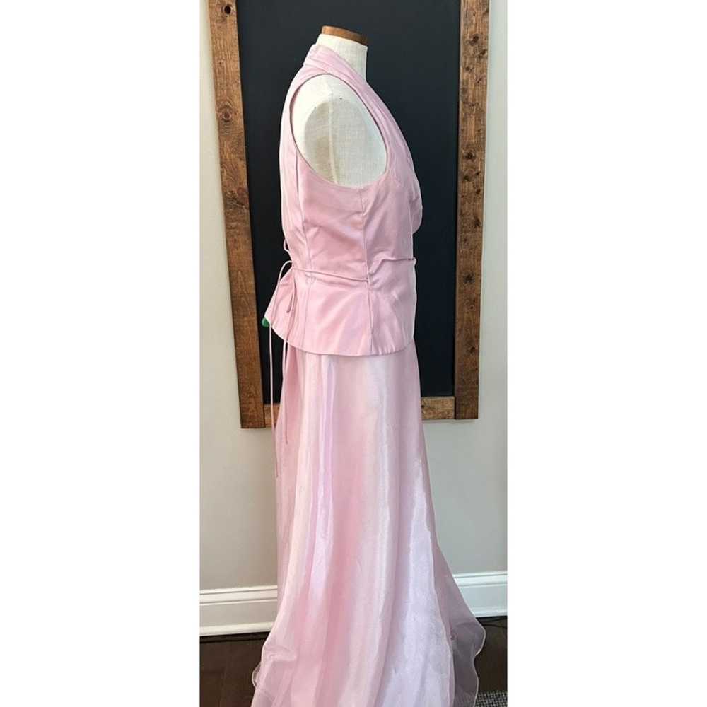 Vintage Bill Levkoff Two Piece Pink Halter Maxi D… - image 9