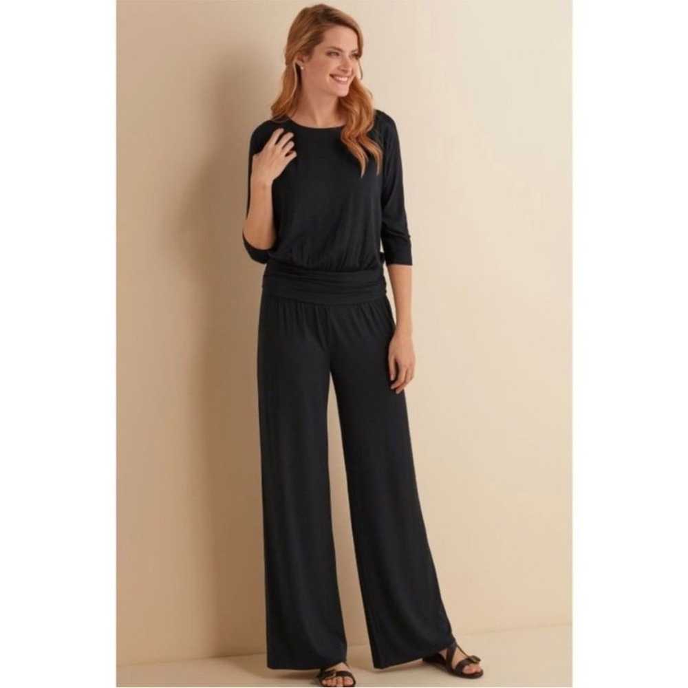 Soft Surroundings Toujours Jumpsuit Wide Leg Soft… - image 7