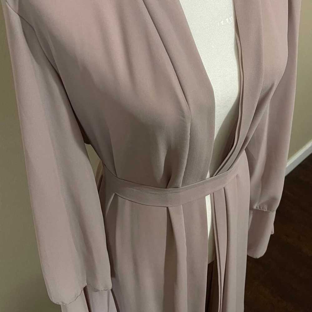 Lilac Open Chiffon 2 Layer Abaya - image 2