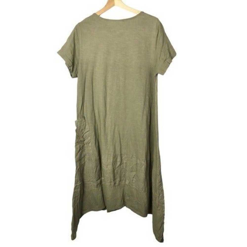 Soft Surroundings Loria Khaki Midi T-Shirt Dress … - image 3