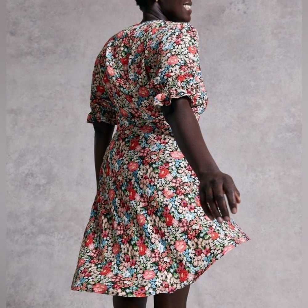 M&S X Ghost Floral V-Neck Mini Tea Dress Size 18 - image 3