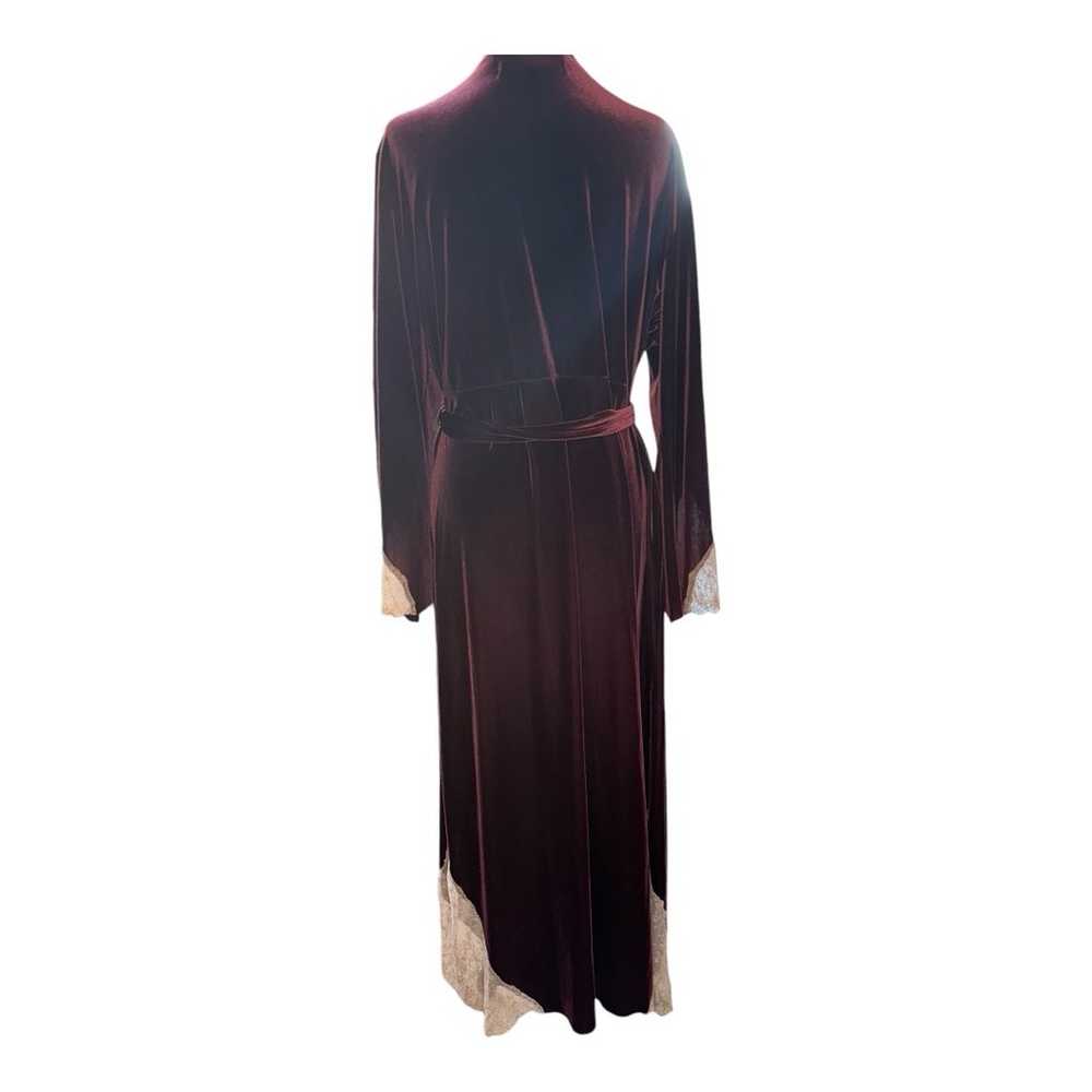 Vintage Jacalyn Bennet Velvet Robe/ wrap dress Ca… - image 4