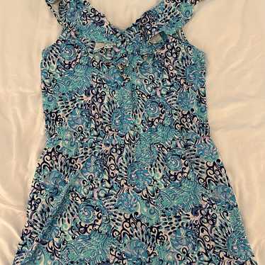 Lilly Pulitzer Dress- Alessa Romper Light Aqua Spr