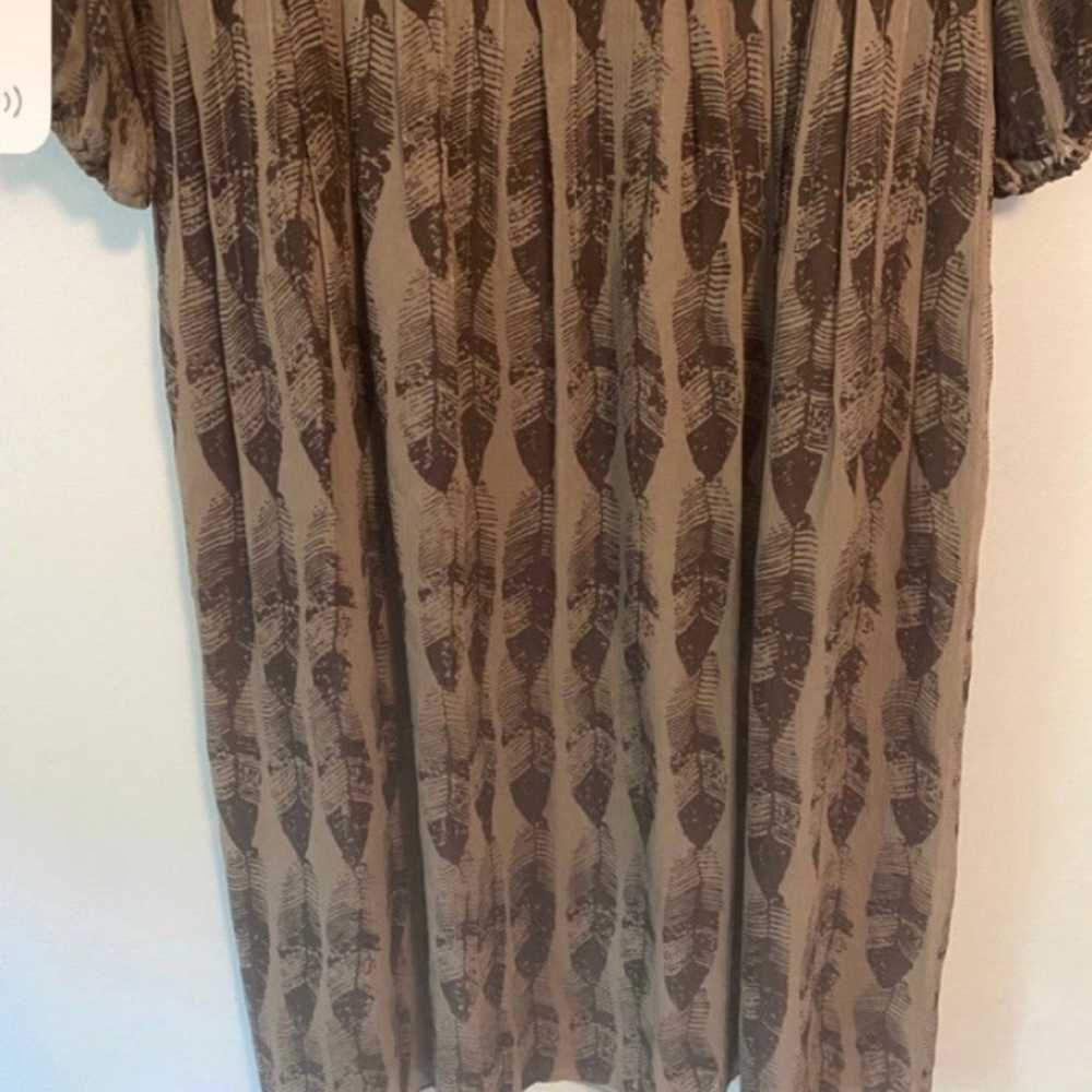 Sundance Womens Brown Silk Chiffon Ruffle Dress - image 3