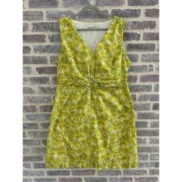 Boden Sleeveless Green Floral Dress Knee Length W… - image 1