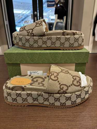 Gucci Gucci Angelina Platform 55mm Sandal Camel C… - image 1