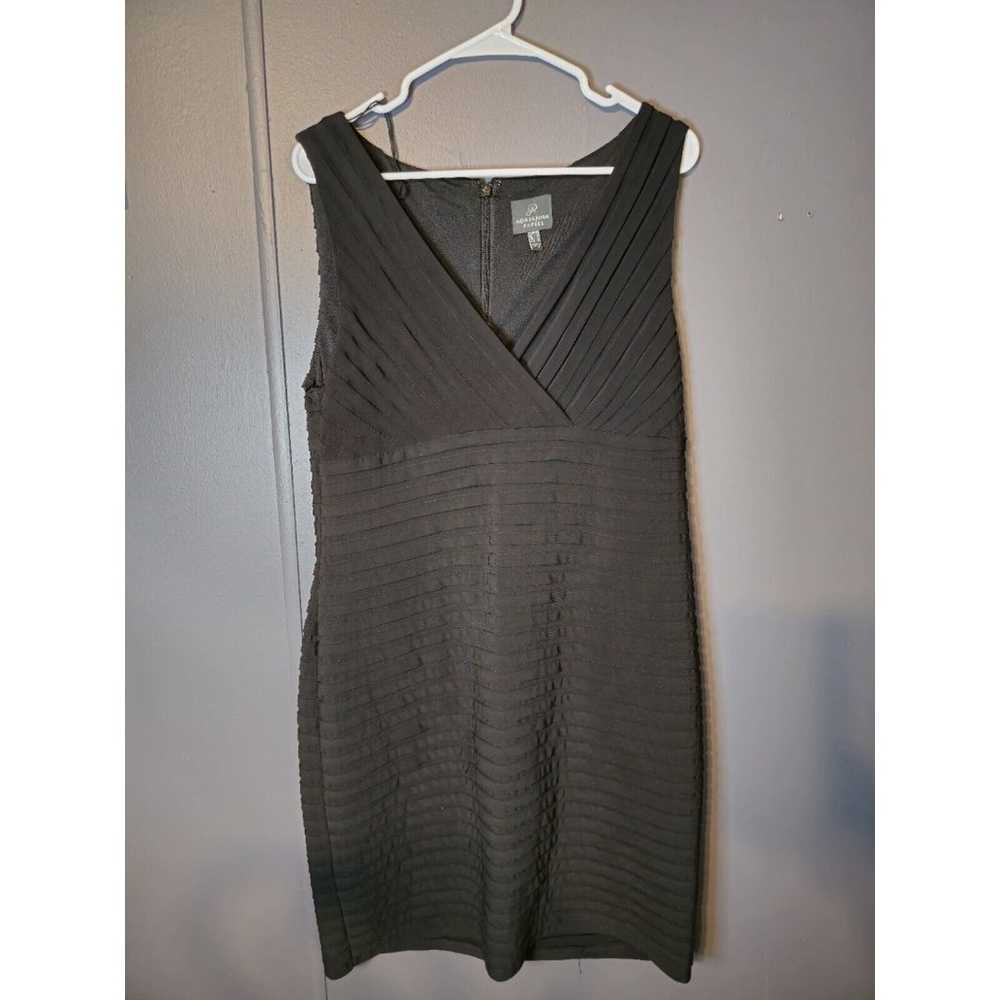 Black Adrianna Papell  Pleated Dress us\can16 - image 1