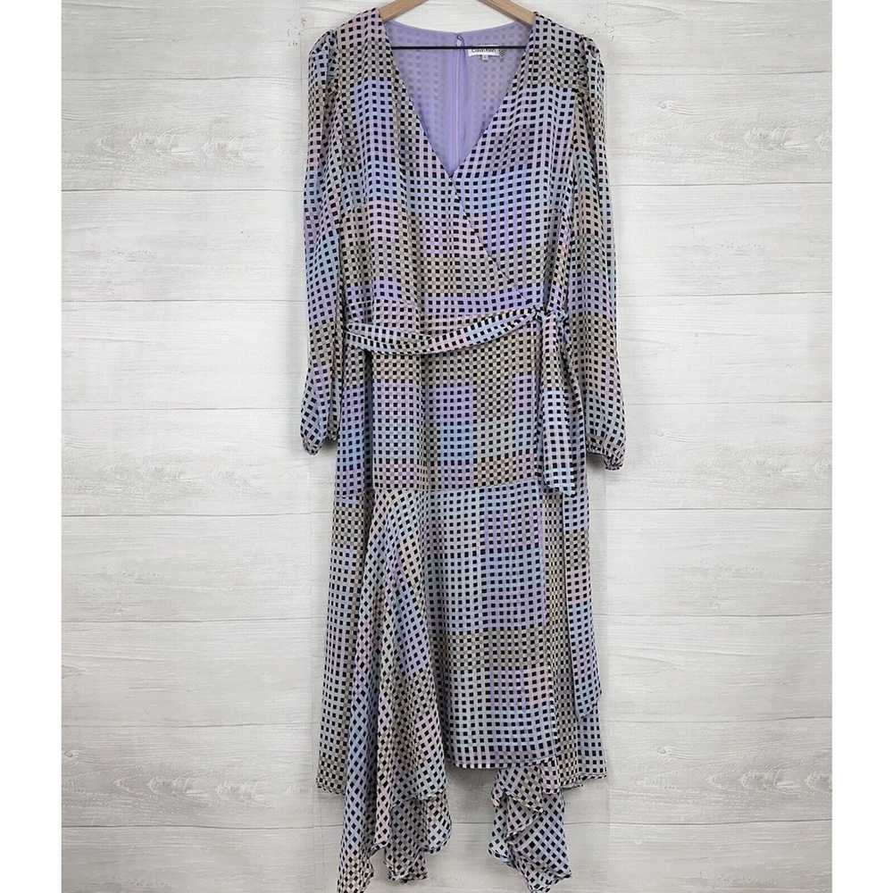 Calvin Klein Midi Wrap Dress Size 16 Geometric Pr… - image 2