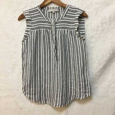 Loft Loft Blue Striped Sleeveless Top