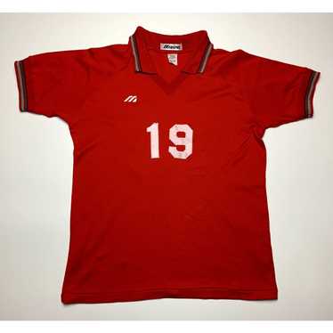 Mizuno Vintage Mizuno Volleyball #19 Red Shirt Mad