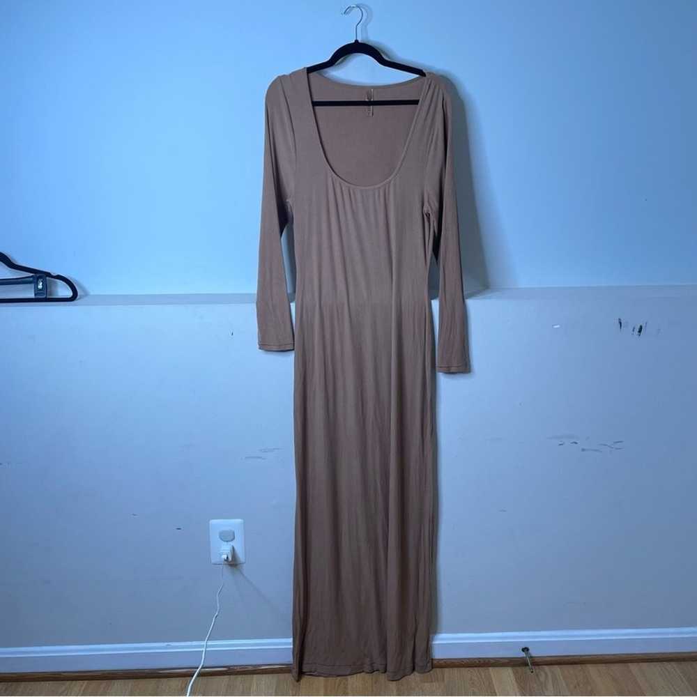 Skims Long Sleeve Soft Lounge Maxi Dress Size 2XL - image 2