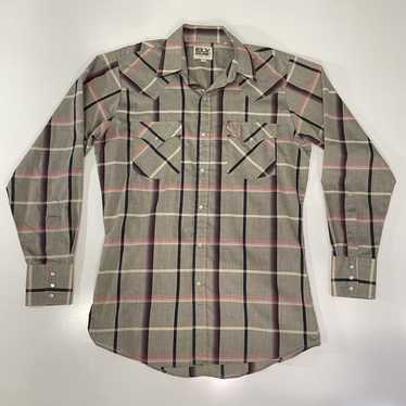 Wrangler Vintage Ely Cattleman Shirt Men’s S Pear… - image 1