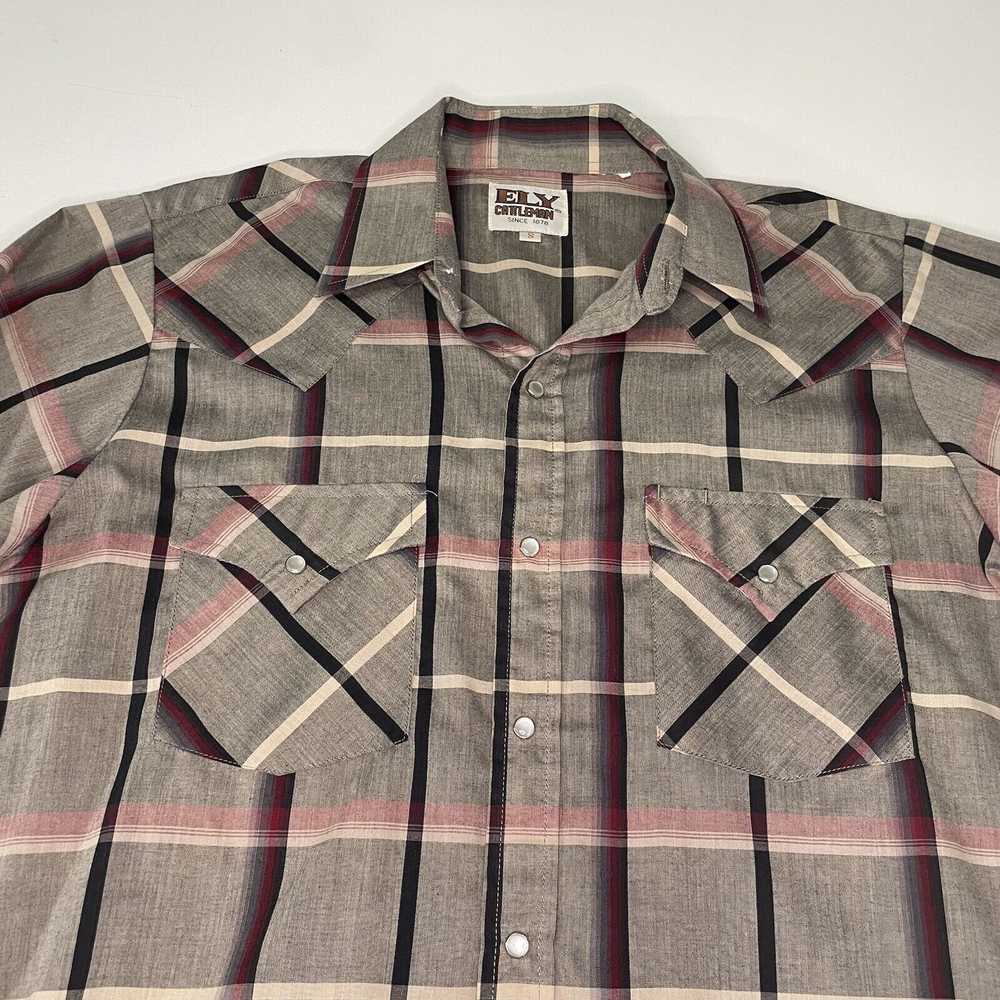 Wrangler Vintage Ely Cattleman Shirt Men’s S Pear… - image 4