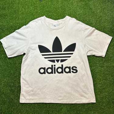 Vintage 70s / 80s Double Sided Adidas Trefoil Spellout Logo ORIGINAL high quality Sports Tee - Medium / Large