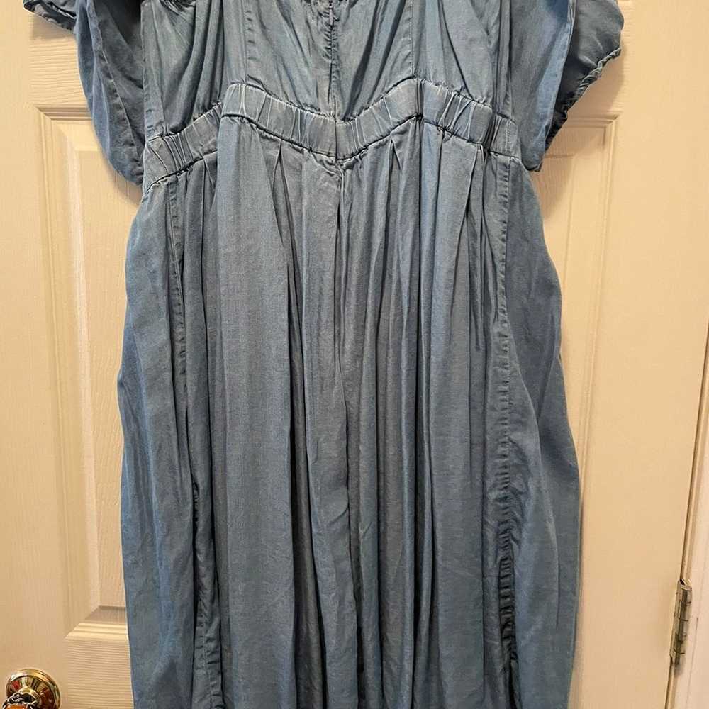 Plus size 22 eliqui Chambray swing dress - image 4