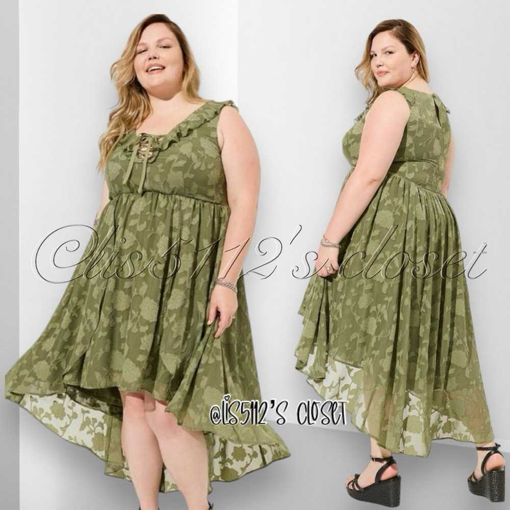 Torrid x Festi Olive Green Stretch Lace Hi Lo Lac… - image 12