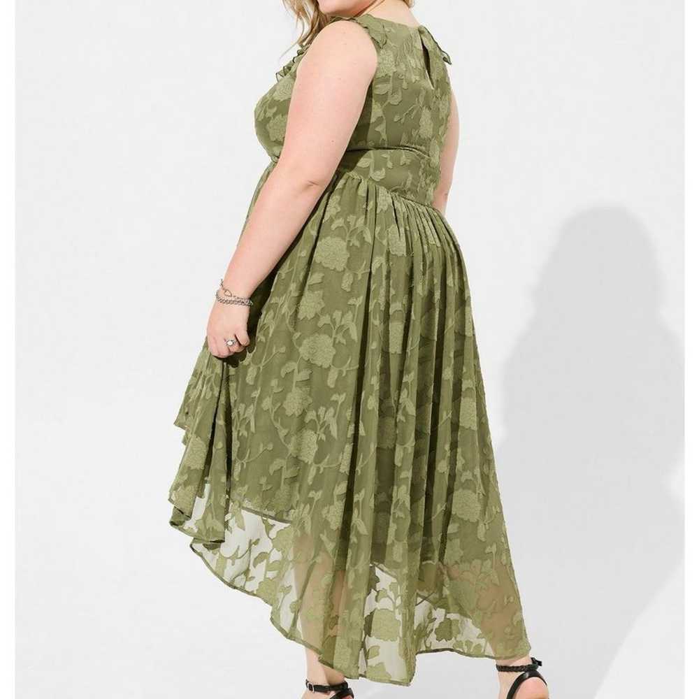 Torrid x Festi Olive Green Stretch Lace Hi Lo Lac… - image 7