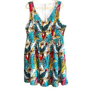 ModCloth Tropical Sleeveless Dress- Size 2X