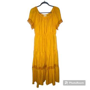 Indigo Rose Western Lace Yellow Maxi Country Photo