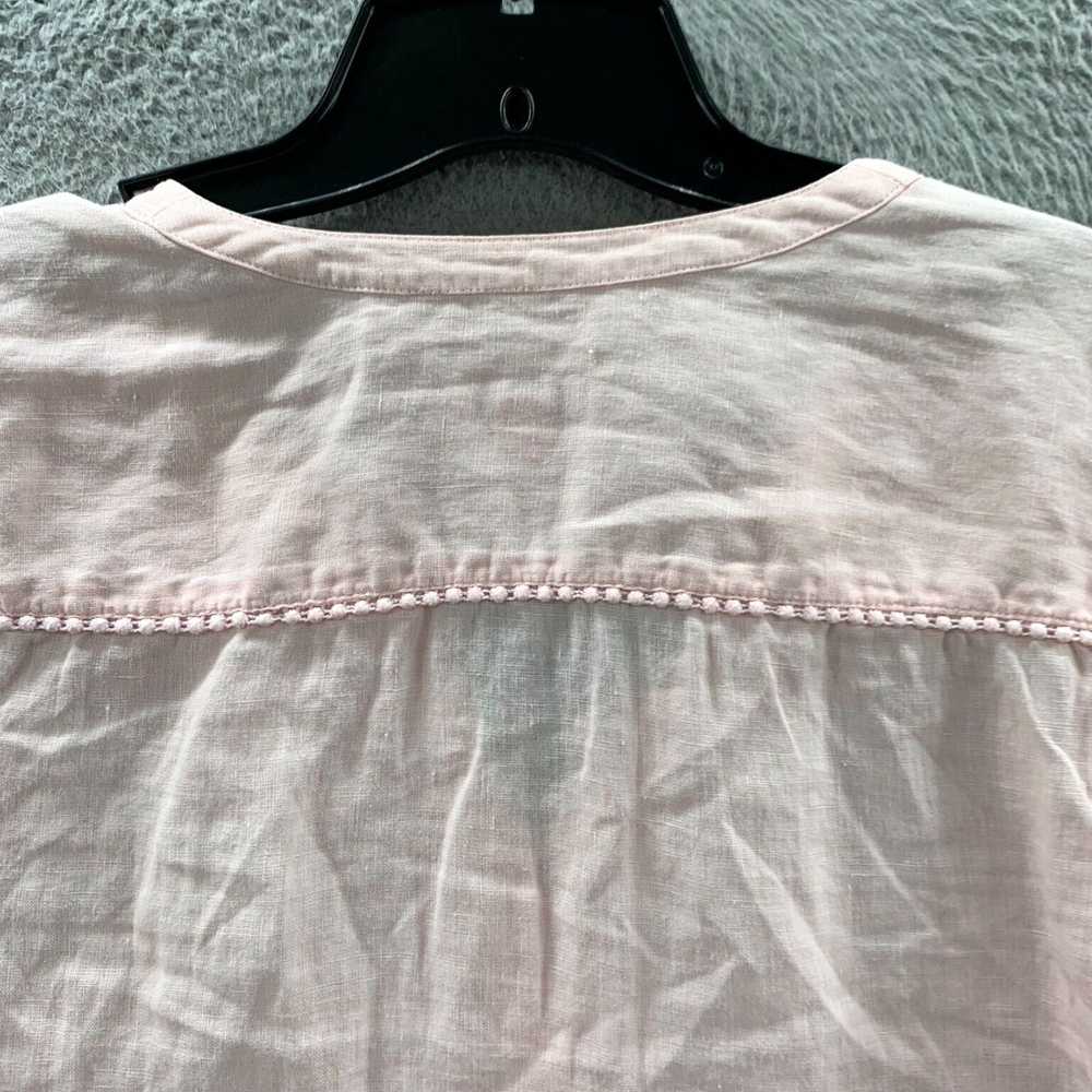 Vintage Linen Pink Long Sleeve Top for Women in X… - image 5