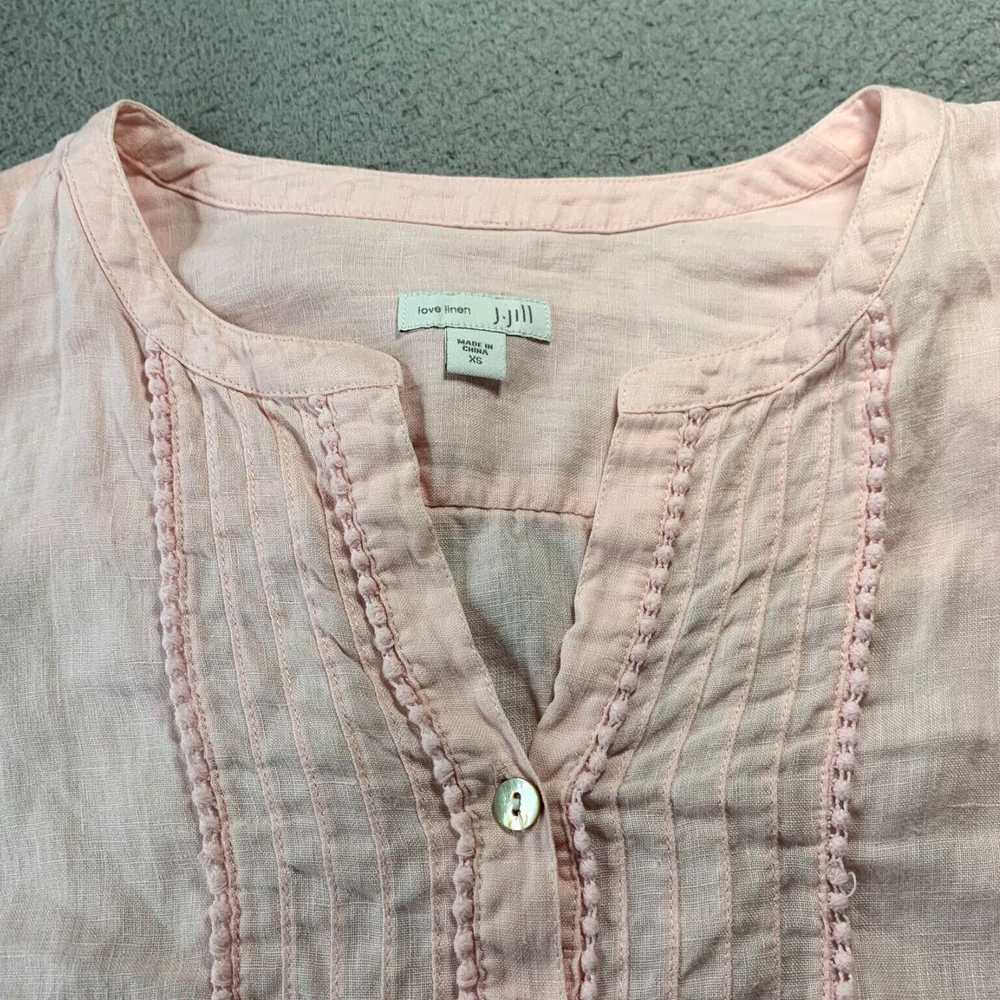 Vintage Linen Pink Long Sleeve Top for Women in X… - image 6